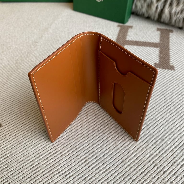 Goyard Card Holder Wallet Black/Tan - 6