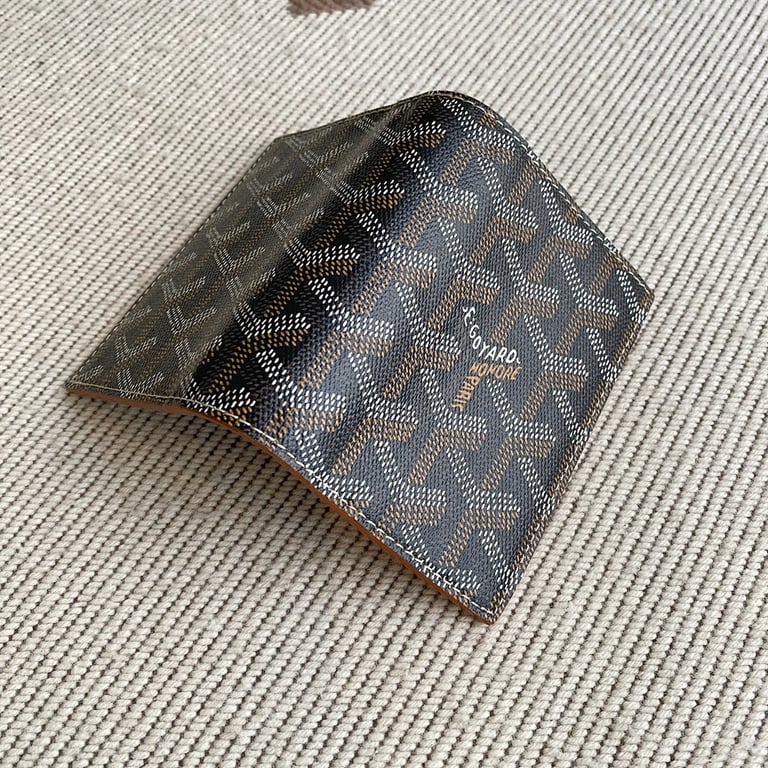 Goyard Card Holder Wallet Black/Tan - 8