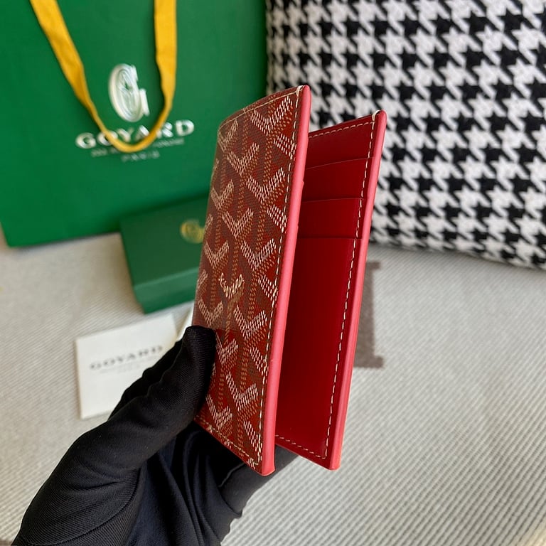 Goyard Victoire Bifold Wallet Red Goyardine - 7