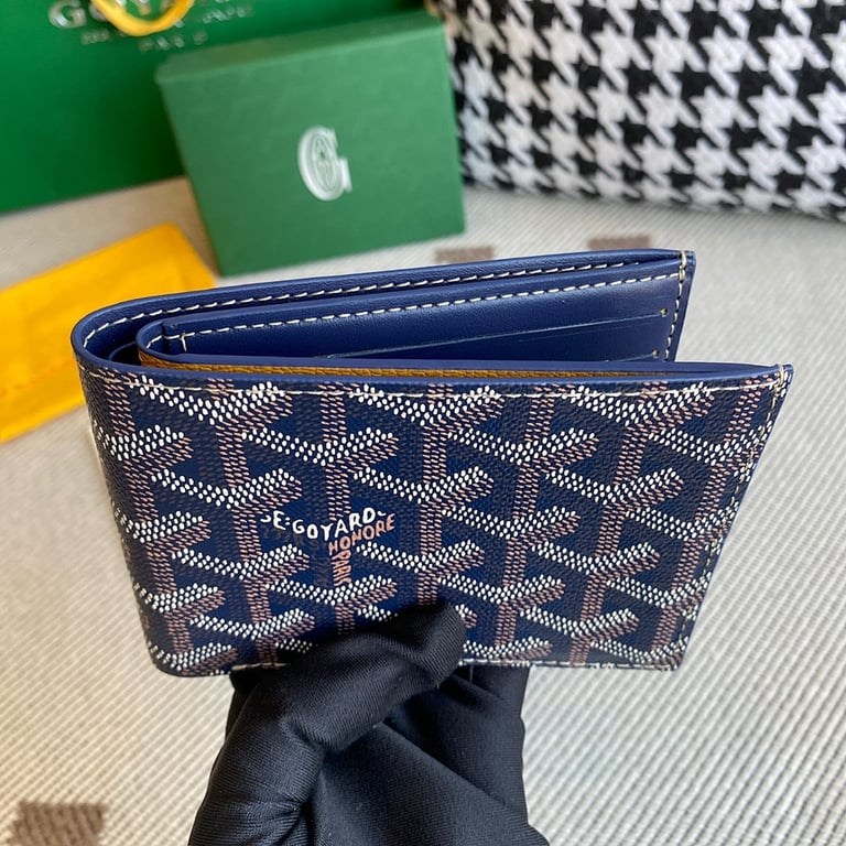 Goyard Victoire Bifold Wallet Navy Blue - 6