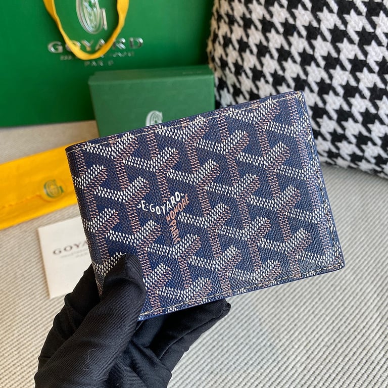 Goyard Victoire Bifold Wallet Navy Blue - 9