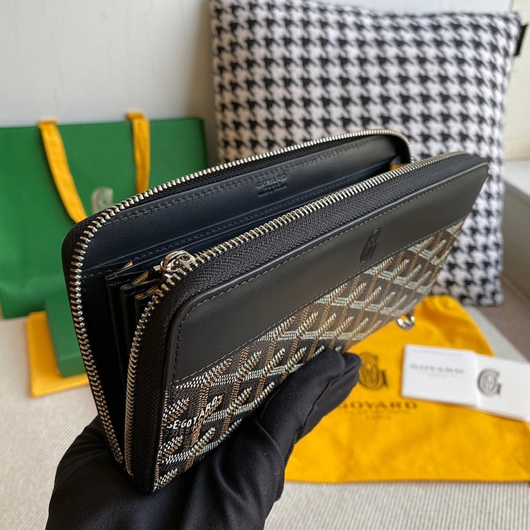 Goyard Matignon Long Wallet Black/Tan - 4