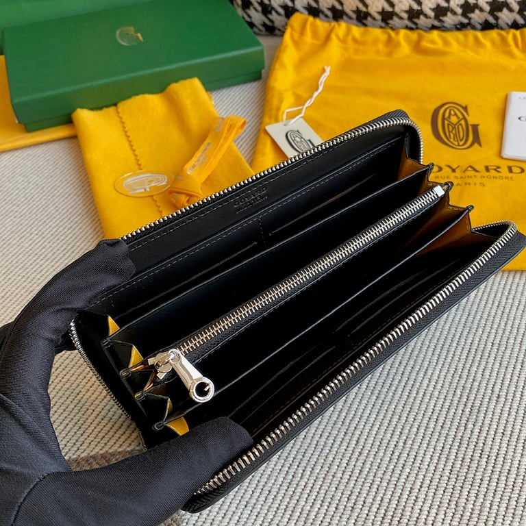 Goyard Matignon Long Wallet Black/Tan - 5