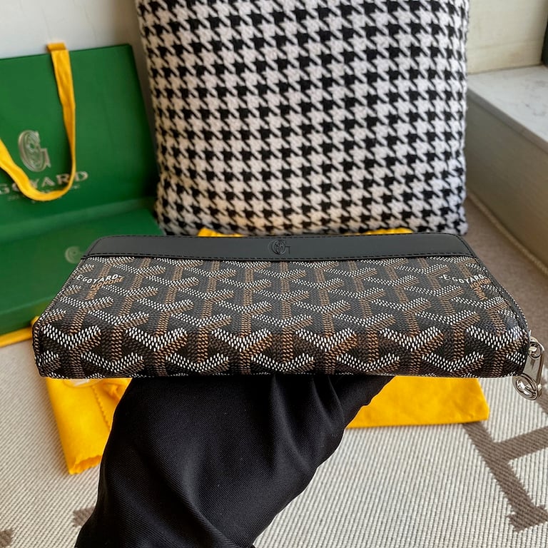 Goyard Matignon Long Wallet Black/Tan - 6