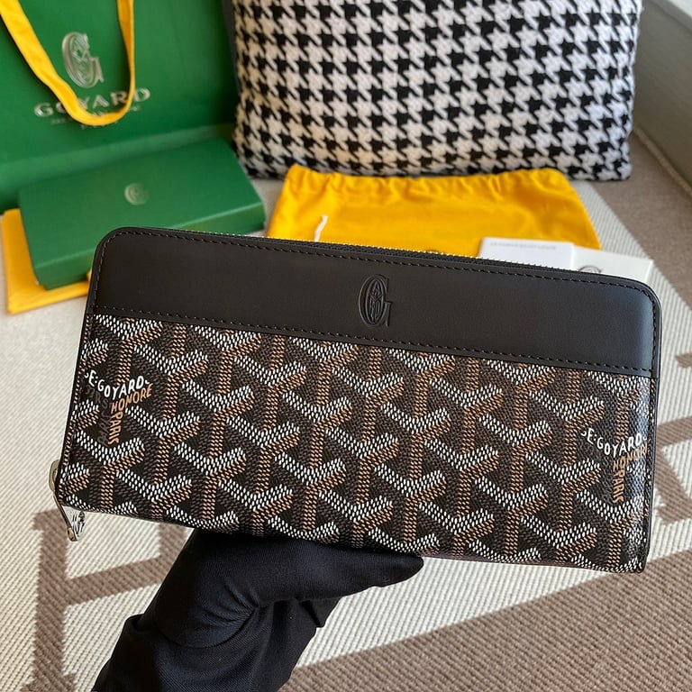 Goyard Matignon Long Wallet Black/Tan - 9
