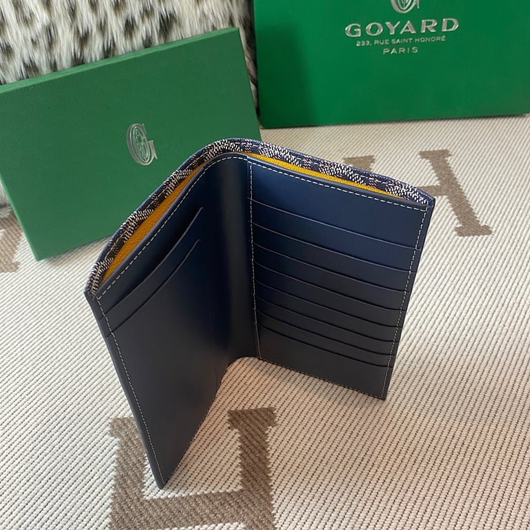 Goyard 8508 Long Bi-Fold Wallet Navy Blue - 5