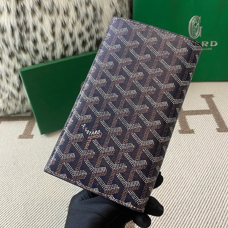 Goyard 8508 Long Bi-Fold Wallet Navy Blue - 9