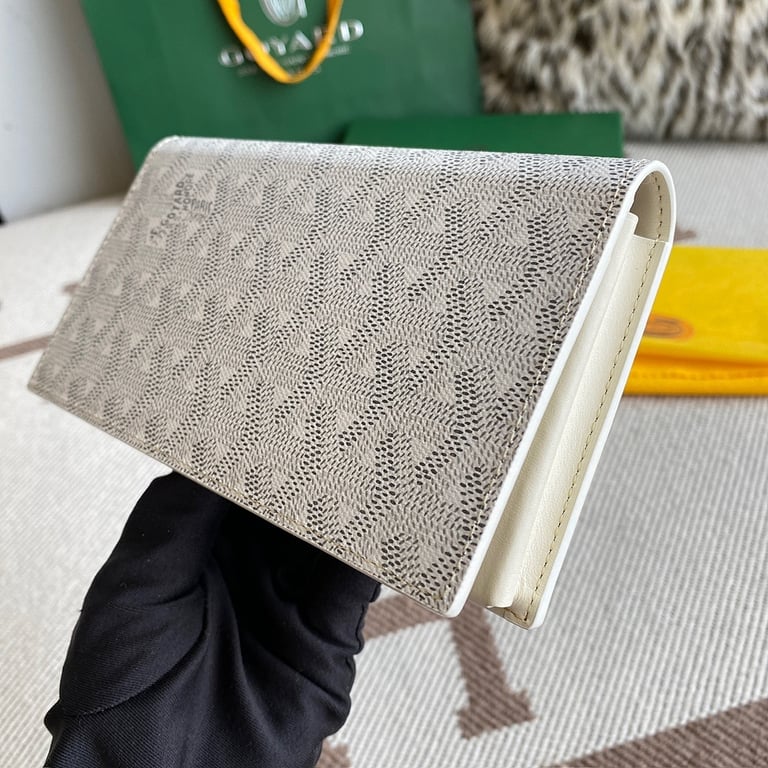 Goyard Yen Long Wallet White Goyardine - 6