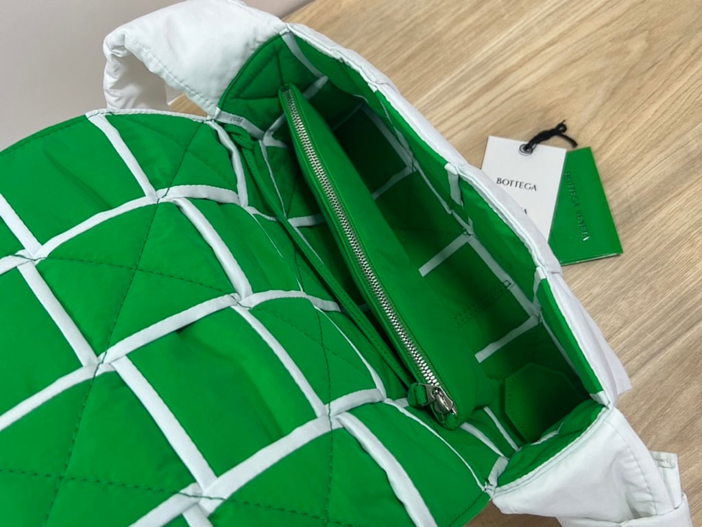 Bottega Veneta Padded Cassette Nylon White Green 628951 - 6