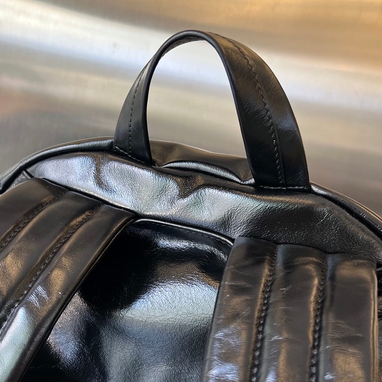 Bottega Veneta 731194 Leather Backpack Black - 2