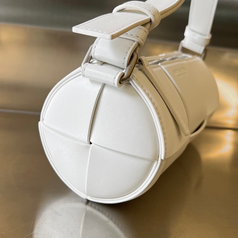 Bottega Veneta Intrecciato Cylinder Bag White - 2