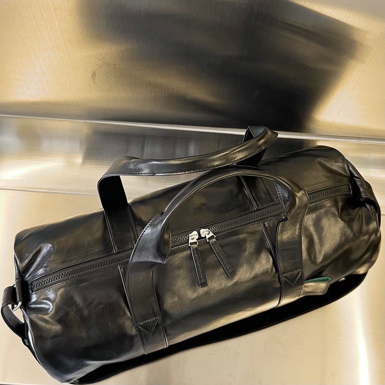 Bottega Veneta 731192 Oil Wax Leather Duffle Bag Black - 4
