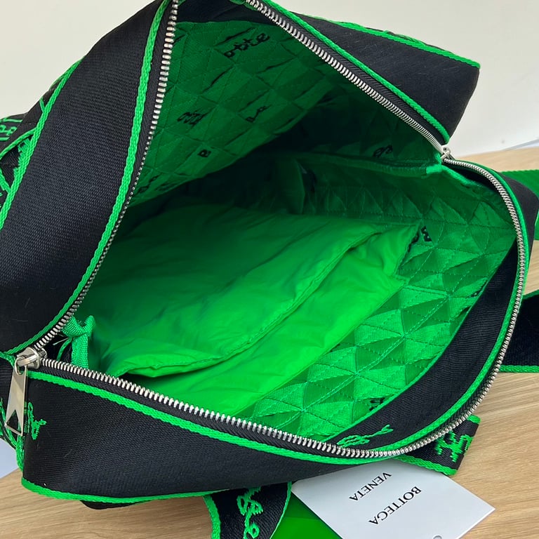 Bottega Veneta Webbing Backpack 658972 Black Green - 2