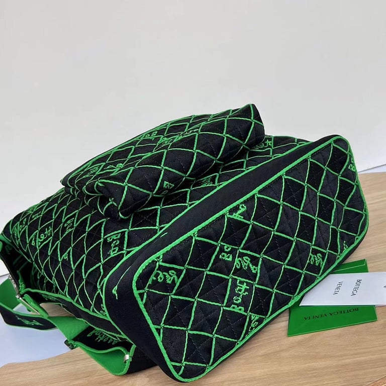 Bottega Veneta Webbing Backpack 658972 Black Green - 5