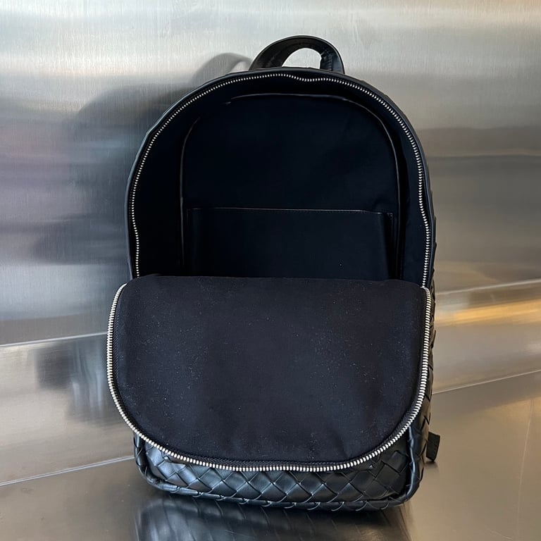 Bottega Veneta Intrecciato Leather Backpack Black 730728 - 7