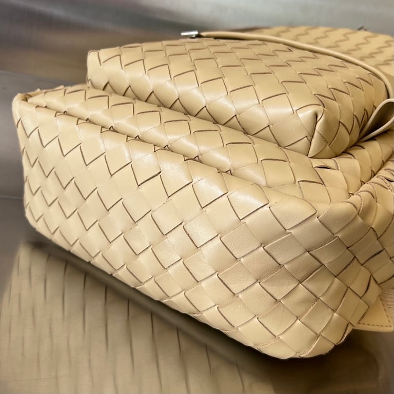 Bottega Veneta Intrecciato Leather Backpack Beige - 8