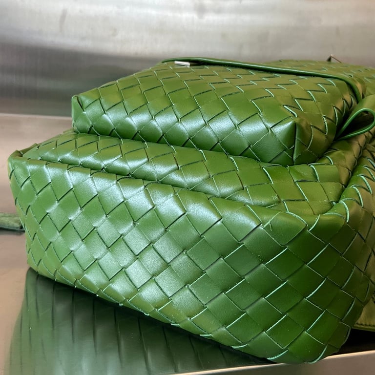 Bottega Veneta Intrecciato Leather Backpack Green - 7