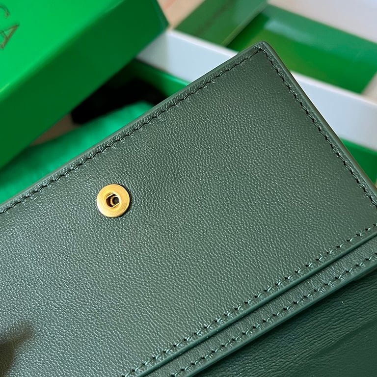Bottega Veneta Intrecciato Card Case Green 651396 - 5
