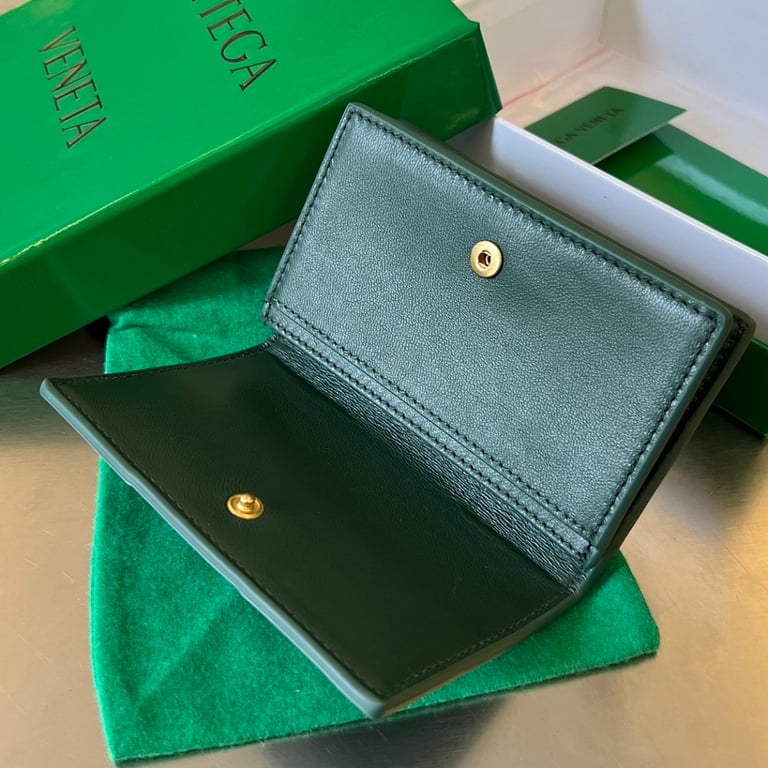 Bottega Veneta Intrecciato Card Case Green 651396 - 6
