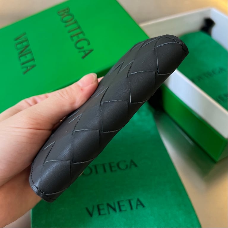 Bottega Veneta Intrecciato Card Case 592619 Black - 7