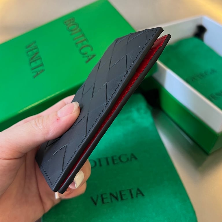 Bottega Veneta Intrecciato Card Case 592619 Black - 9