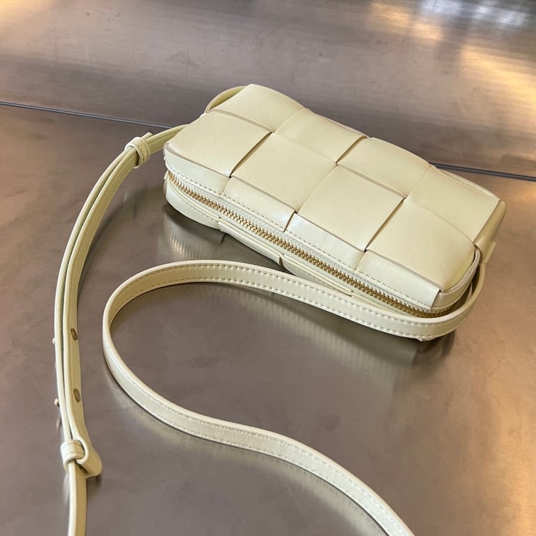 Bottega Veneta Cassette Phone Bag Pale Yellow 755031 - 7