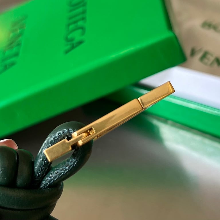 Bottega Veneta Knot Key Ring 619100 Dark Green - 3