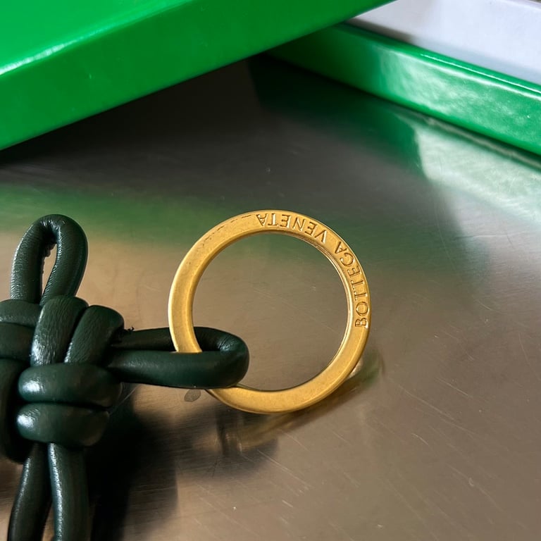 Bottega Veneta Knot Key Ring 619100 Dark Green - 4
