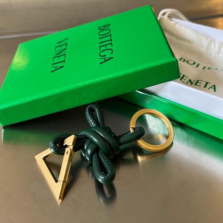 Bottega Veneta Knot Key Ring 619100 Dark Green - 5
