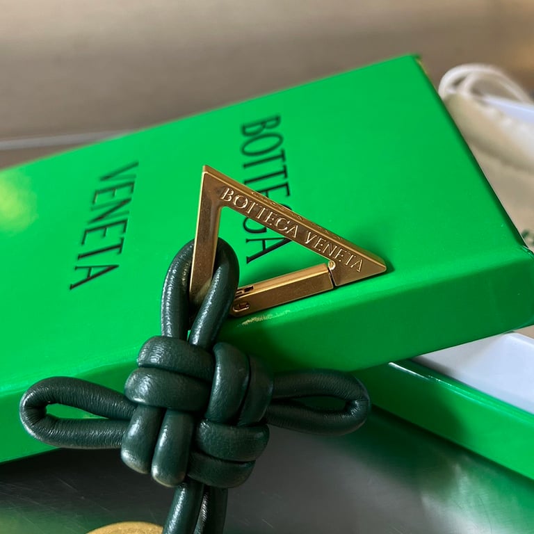 Bottega Veneta Knot Key Ring 619100 Dark Green - 6