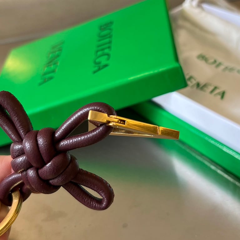 Bottega Veneta Knotted Leather Key Ring 619100 - 3