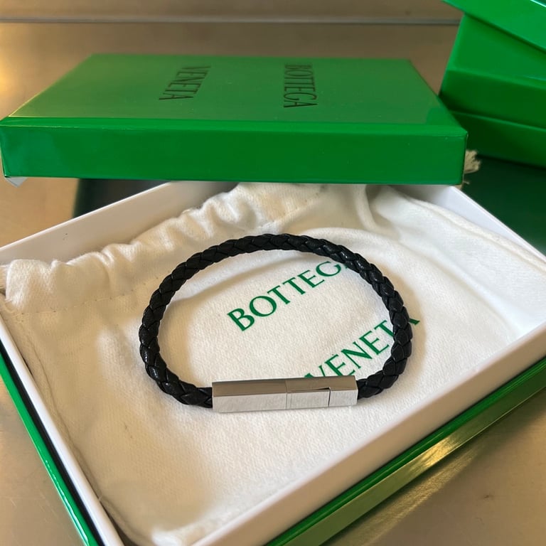 Bottega Veneta Braided Leather Bracelet 732416 - 2