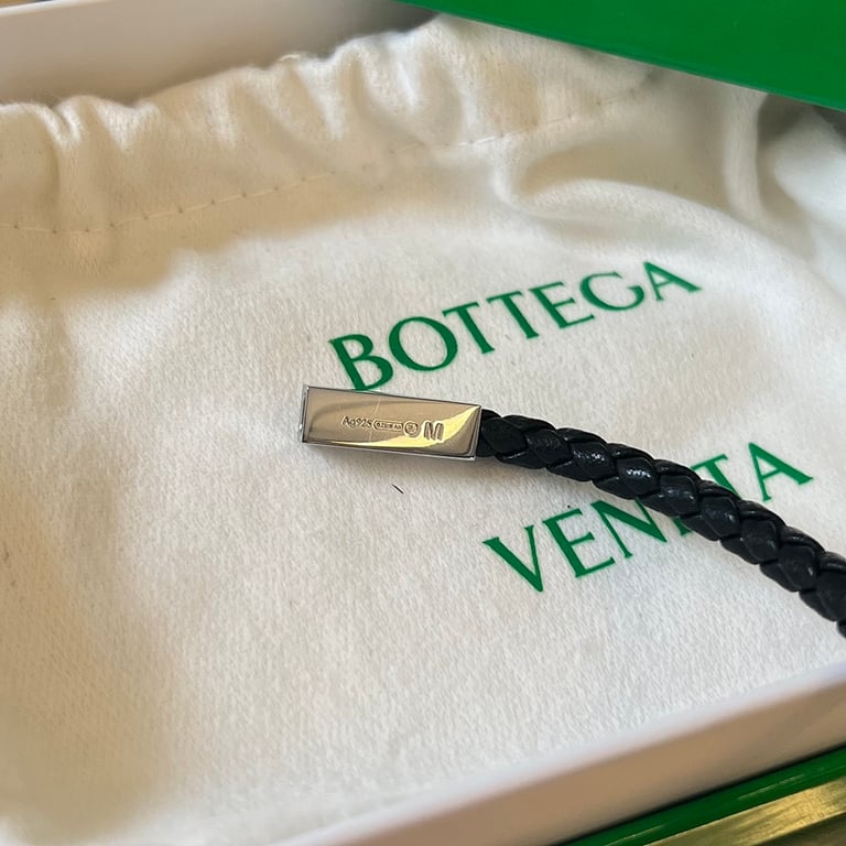 Bottega Veneta Braided Leather Bracelet 732416 - 3