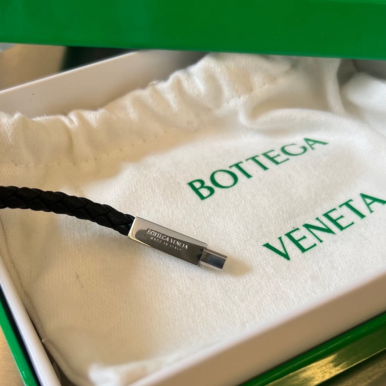 Bottega Veneta Braided Leather Bracelet 732416 - 4