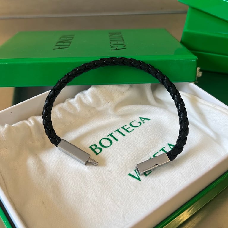 Bottega Veneta Braided Leather Bracelet 732416 - 5