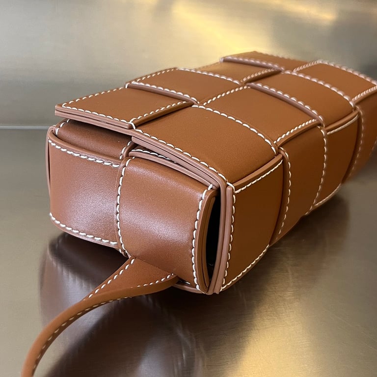 Bottega Veneta Cassette Belt Bag Brown with Contrast Stitching - 8