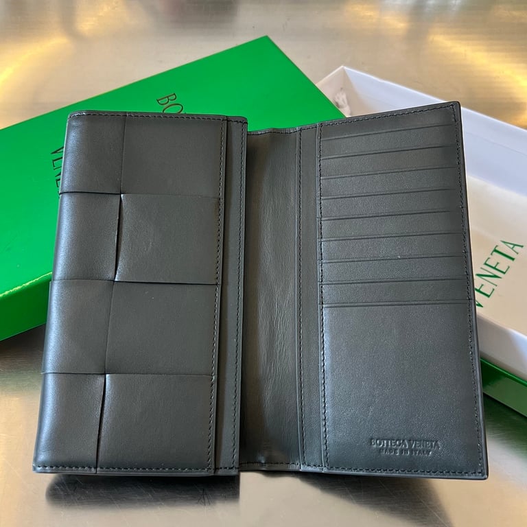 Bottega Veneta Intrecciato Long Wallet Black - 5