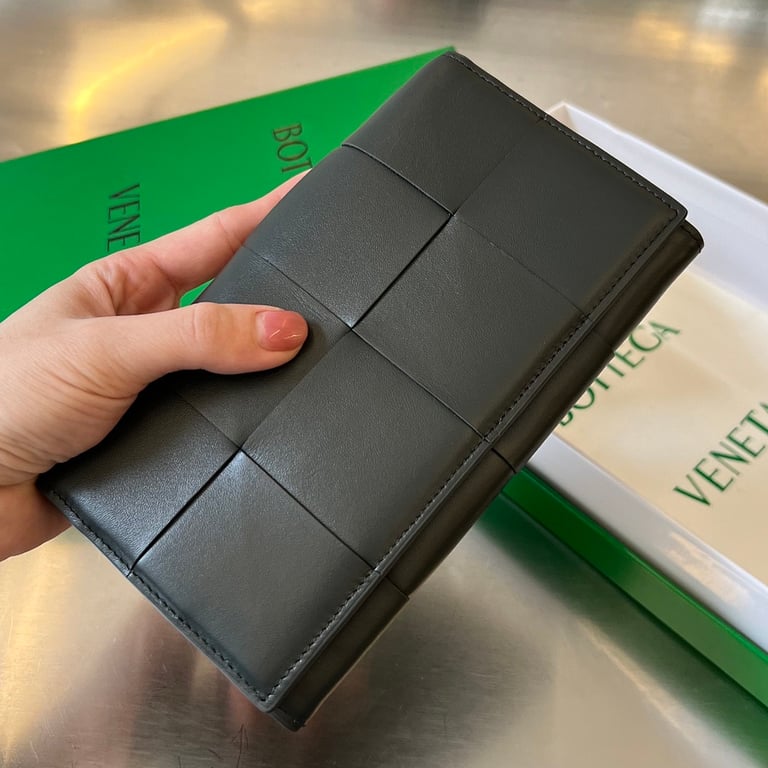 Bottega Veneta Intrecciato Long Wallet Black - 9