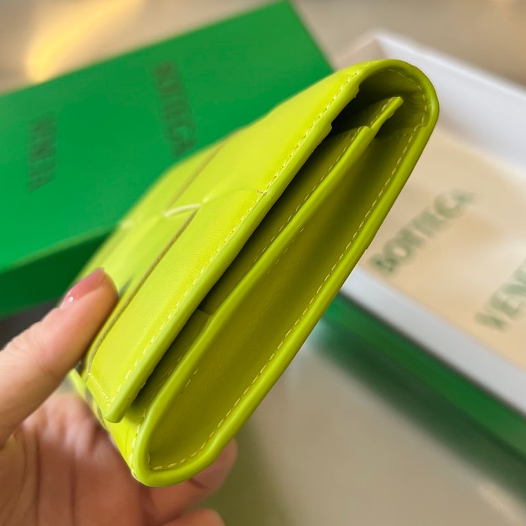 Bottega Veneta Intrecciato Long Wallet 679845 Lime - 7