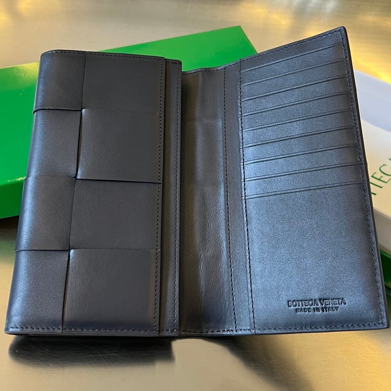 Bottega Veneta Intrecciato Long Wallet Black 679845 - 5