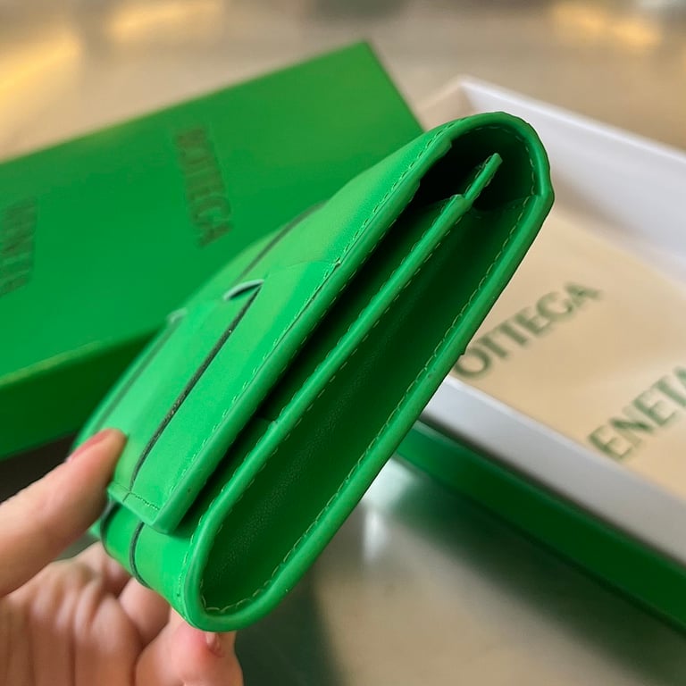 Bottega Veneta Intrecciato Long Wallet Green - 8
