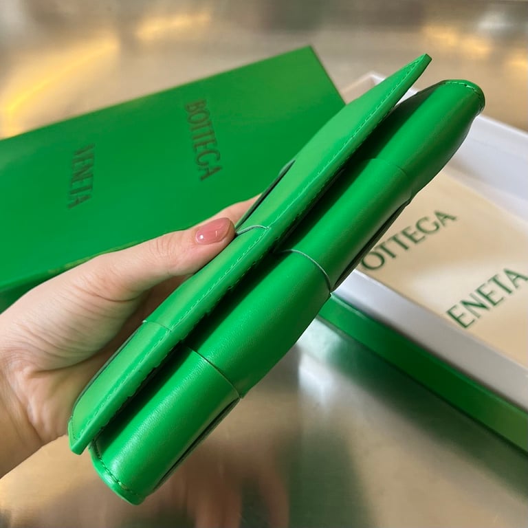 Bottega Veneta Intrecciato Long Wallet Green - 9