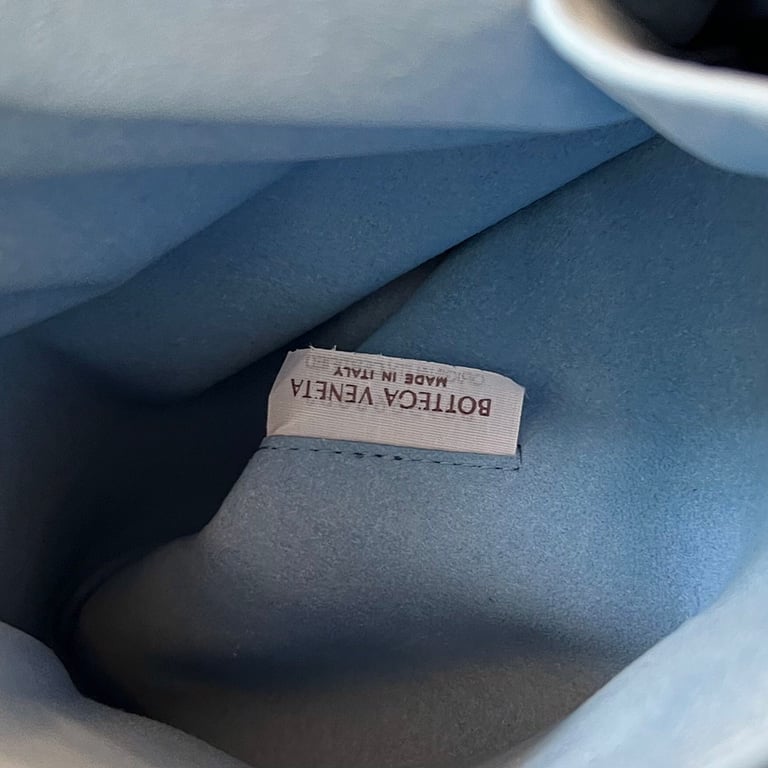 Bottega Veneta Intrecciato Leather Backpack Light Blue - 3