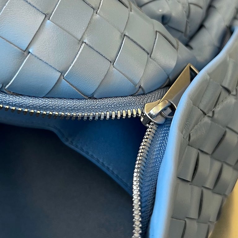 Bottega Veneta Intrecciato Leather Backpack Light Blue - 4