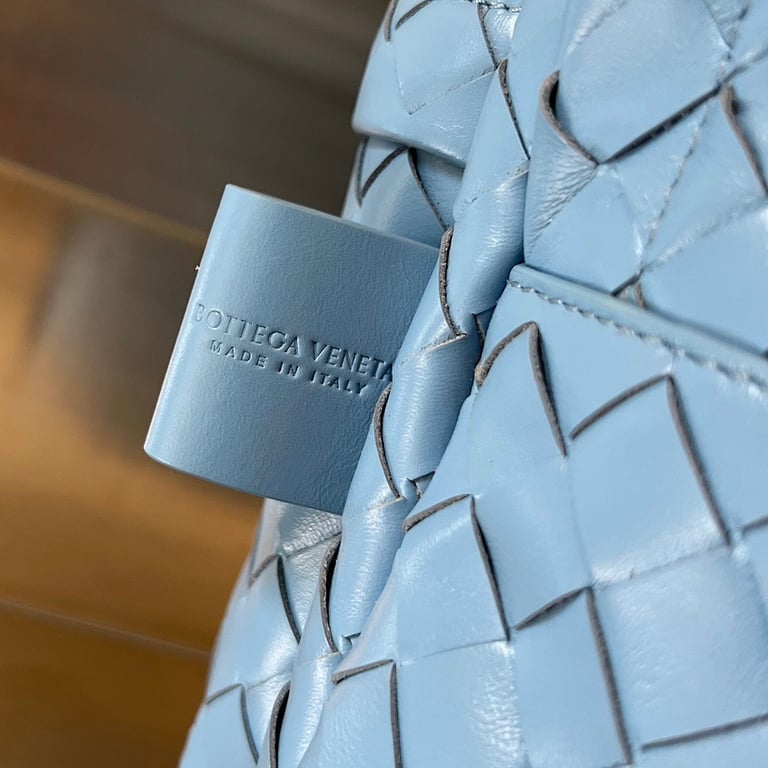 Bottega Veneta Intrecciato Leather Backpack Light Blue - 5