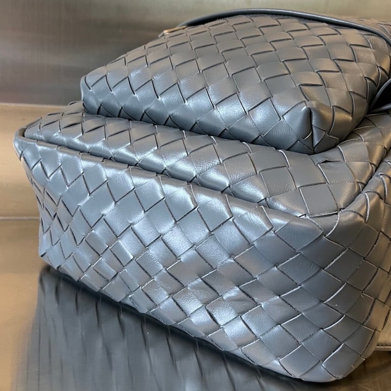Bottega Veneta Intrecciato Leather Backpack Grey - 7