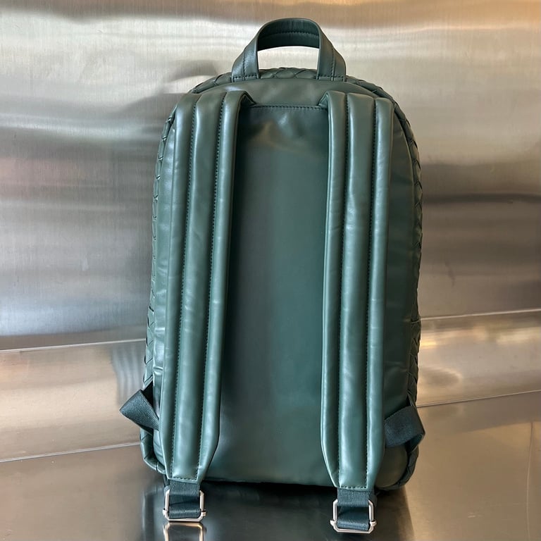 Bottega Veneta Intrecciato Leather Backpack Green - 5