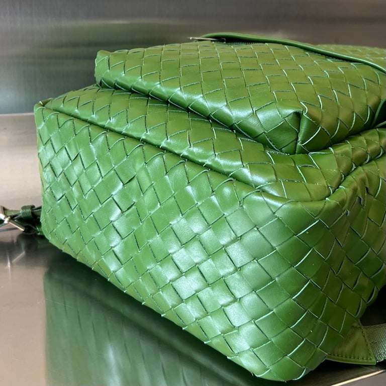 Bottega Veneta Intrecciato Leather Backpack Green 730732 - 7