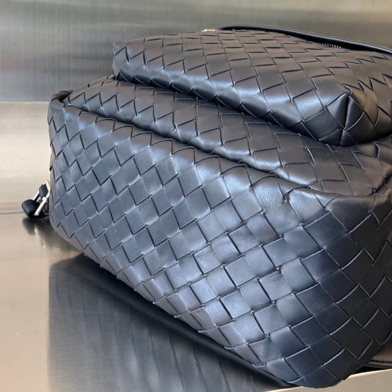 Bottega Veneta Intrecciato Leather Backpack Black - 7