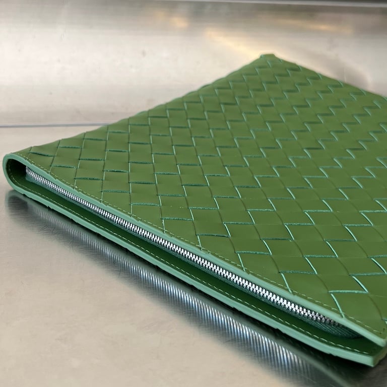 Bottega Veneta Intreccio Document Case 607479 Green - 6